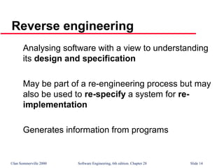 Software Re-Engineering | PPT