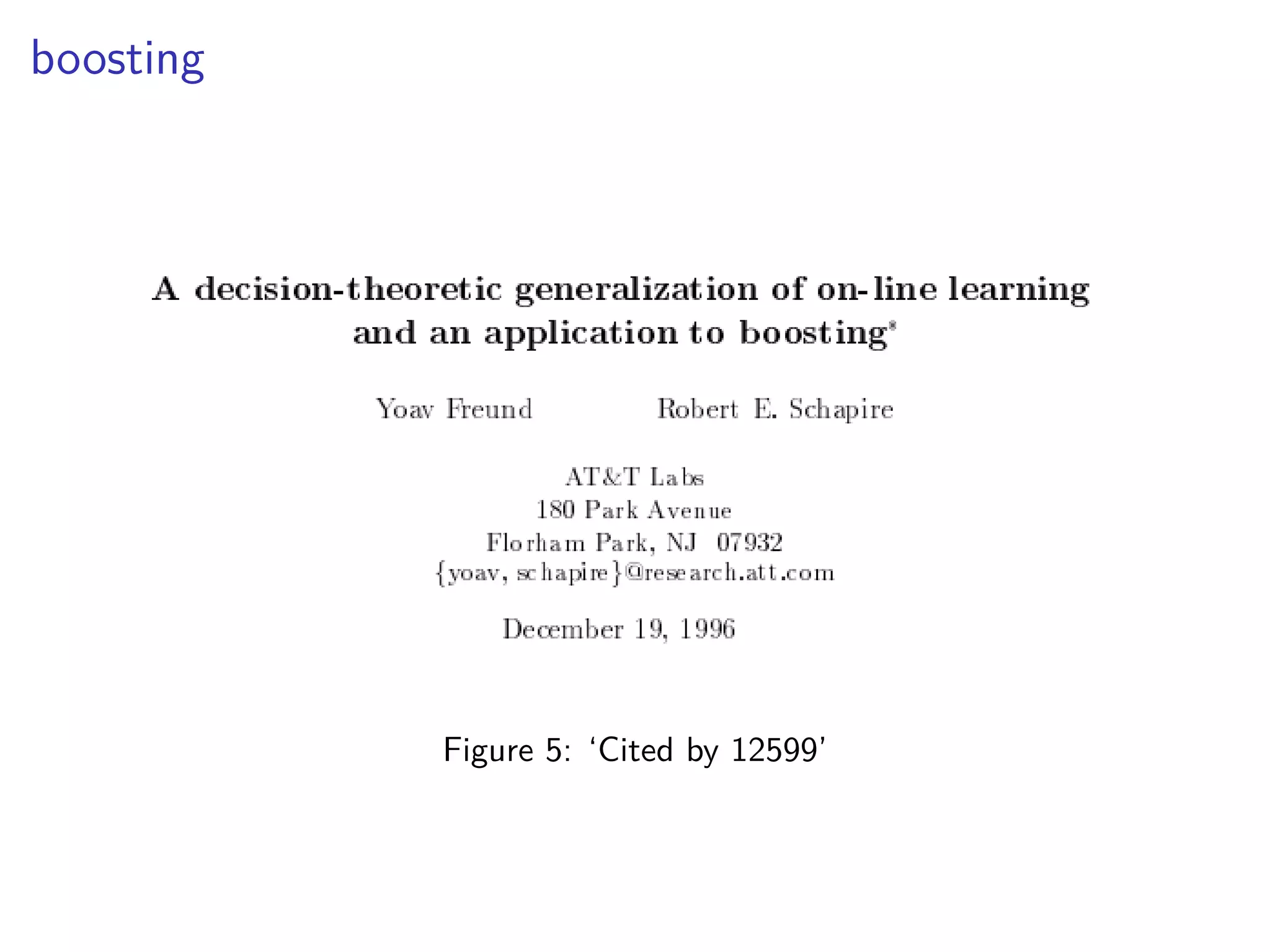 boosting
Figure 5: ‘Cited by 12599’
 