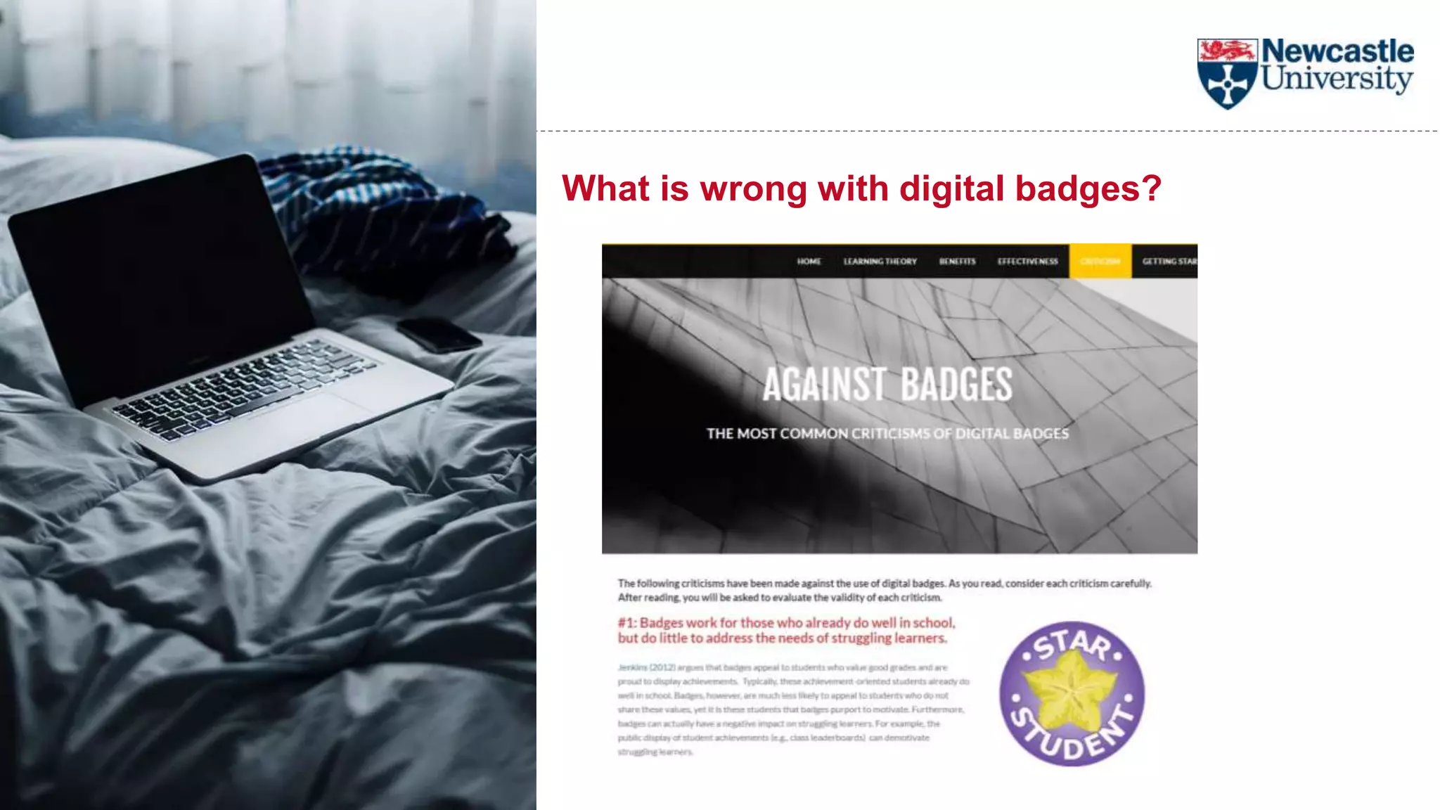 What is wrong with digital badges?
 