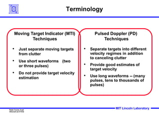 radar 2009 a 12 clutter rejection basics and mti | pdf... lecture 8.pptx