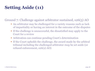 Notes on arbitration (arbitral awards)ppt | PPT