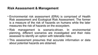 Risk in Environmental assessment and management | PPTX