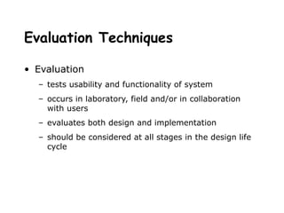 Comprehensive Evaluation Techniques in Human-Computer Interaction (HCI ...