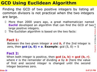 Fundamentals of Number Theory: Integers, Divisibility, and Algorithms | PDF