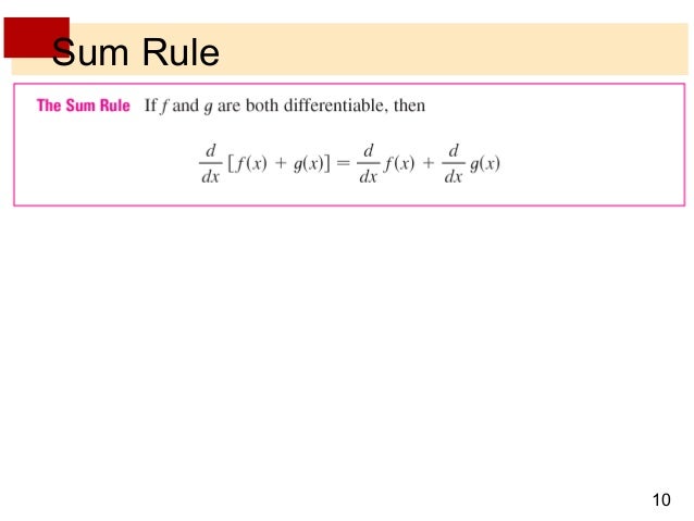 lecture 8 derivative rules derivation rules