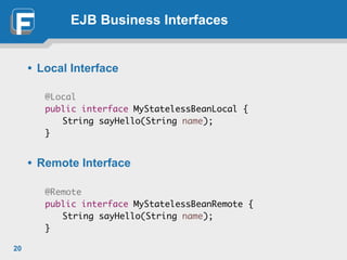 Lecture 8 Enterprise Java Beans (EJB) | PDF