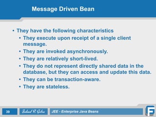 Lecture 8 Enterprise Java Beans (EJB) | PDF