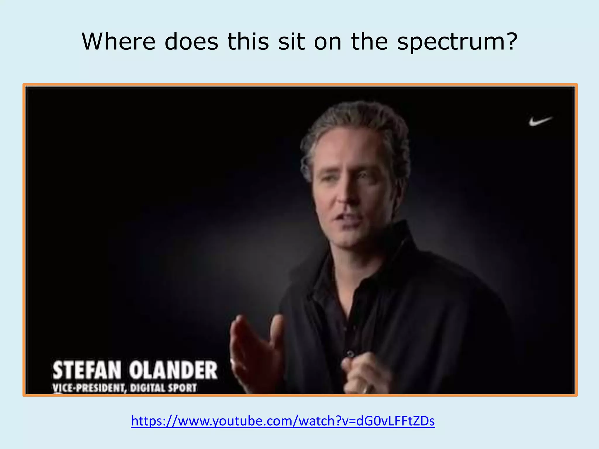 Where does this sit on the spectrum? 
https://www.youtube.com/watch?v=dG0vLFFtZDs 
 