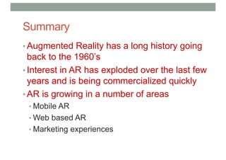 Lecture 8 Introduction to Augmented Reality | PDF