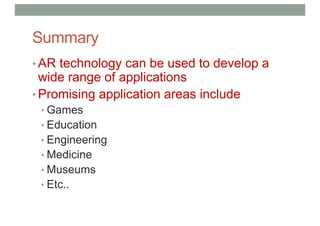 Lecture 8 Introduction to Augmented Reality | PDF
