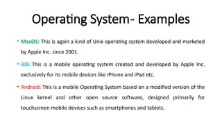 Comprehensive Overview of Computer Operating Systems and Their ...