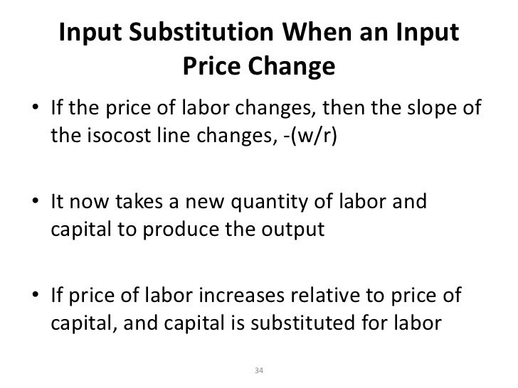 Lecture 8 production, optimal inputs