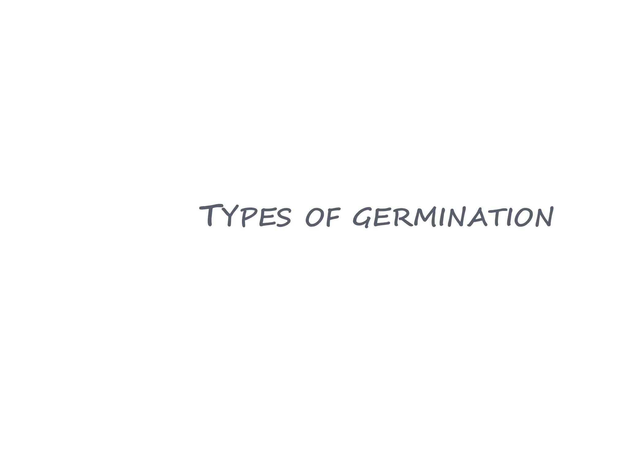 TYPES OF GERMINATION
 