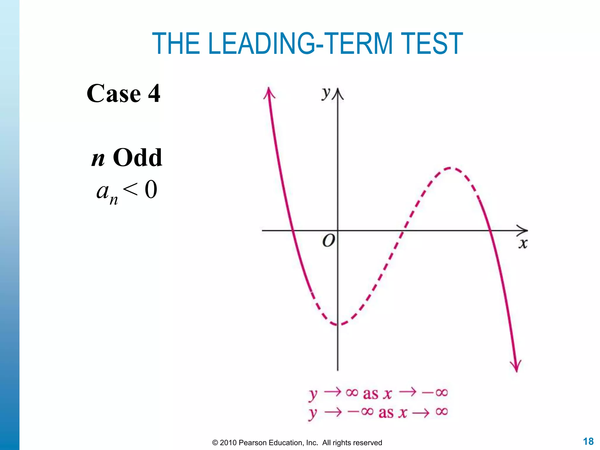 18© 2010 Pearson Education, Inc. All rights reserved
Case 4
n Odd
an < 0
THE LEADING-TERM TEST
 