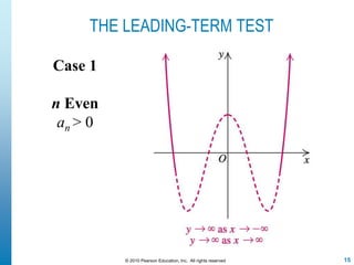 15© 2010 Pearson Education, Inc. All rights reserved
Case 1
n Even
an > 0
THE LEADING-TERM TEST
 
