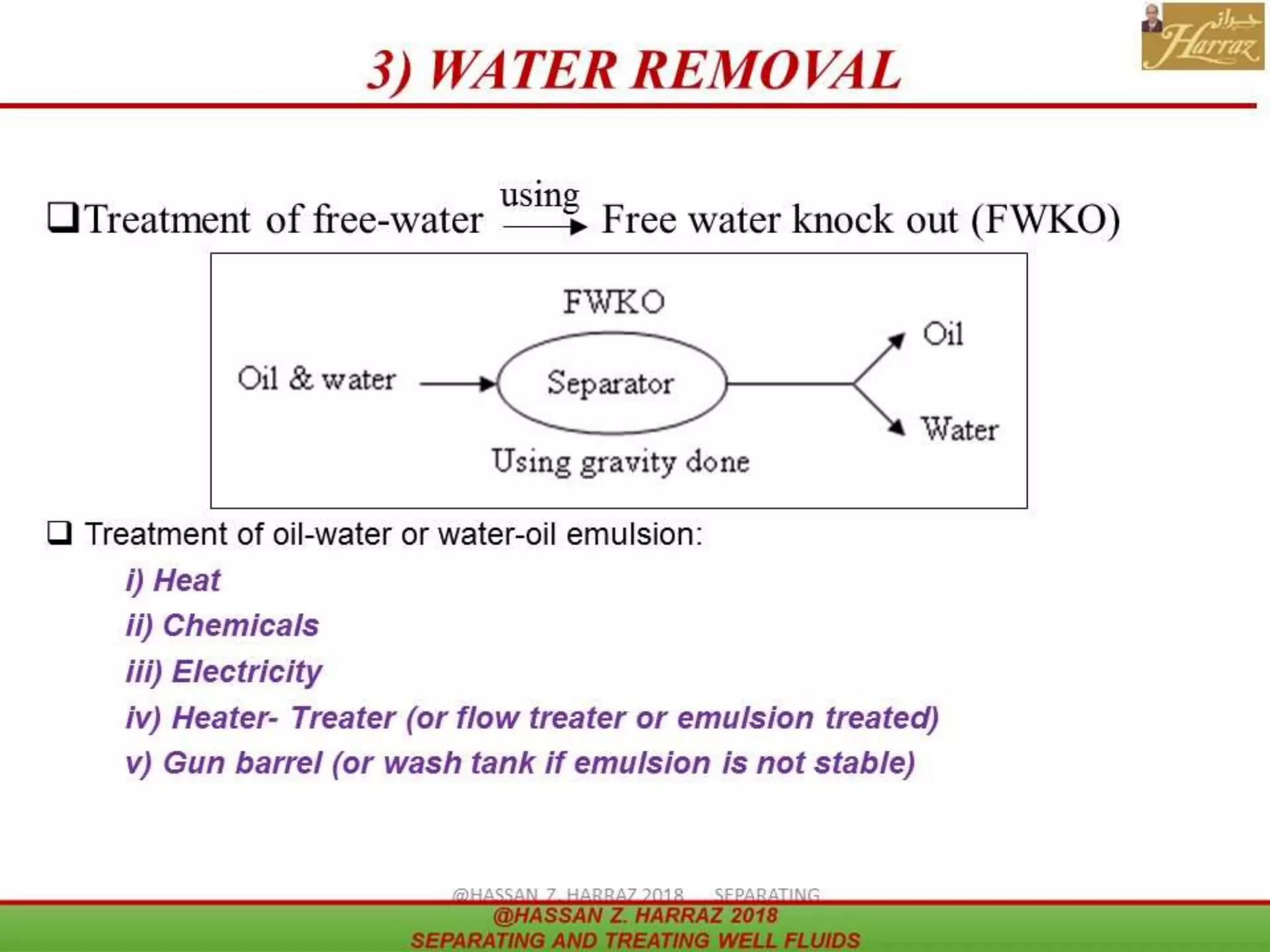 3) WATER REMOVAL
 