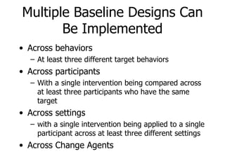 Lecture 8 single subject designs i | PPT