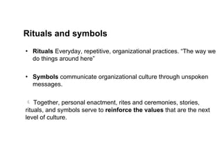 Organizational Ritual organizational culture and change in itm | PDF