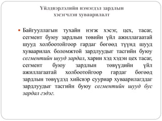 Зардлын бүртгэл Лекц 8,9 | PPT