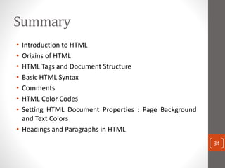 Introduction to HTML Communication Skills | PPTX