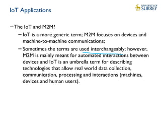Lecture 8: IoT System Models and Applications | PPT
