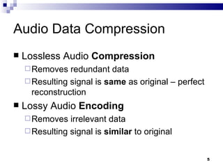 Lecture 8 audio compression | PPT