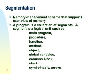 lecture 8 b main memory | PDF
