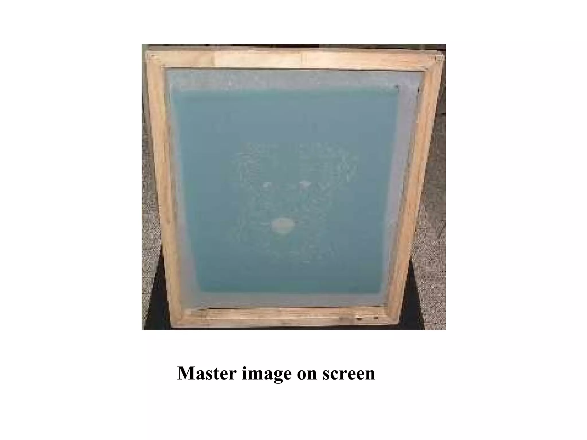 Master image on screen  