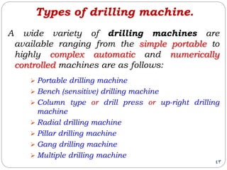 Lecture 8 drilling machine | PDF