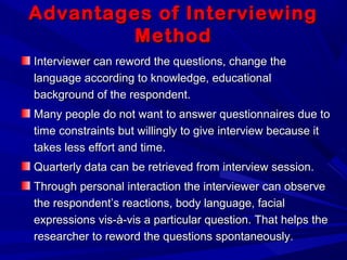 interview method | PPT