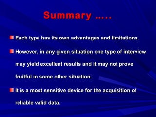 interview method | PPT