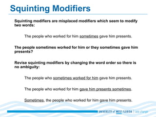 LECTURE 8 MODIFIERS.pptx for graduate students | PPTX