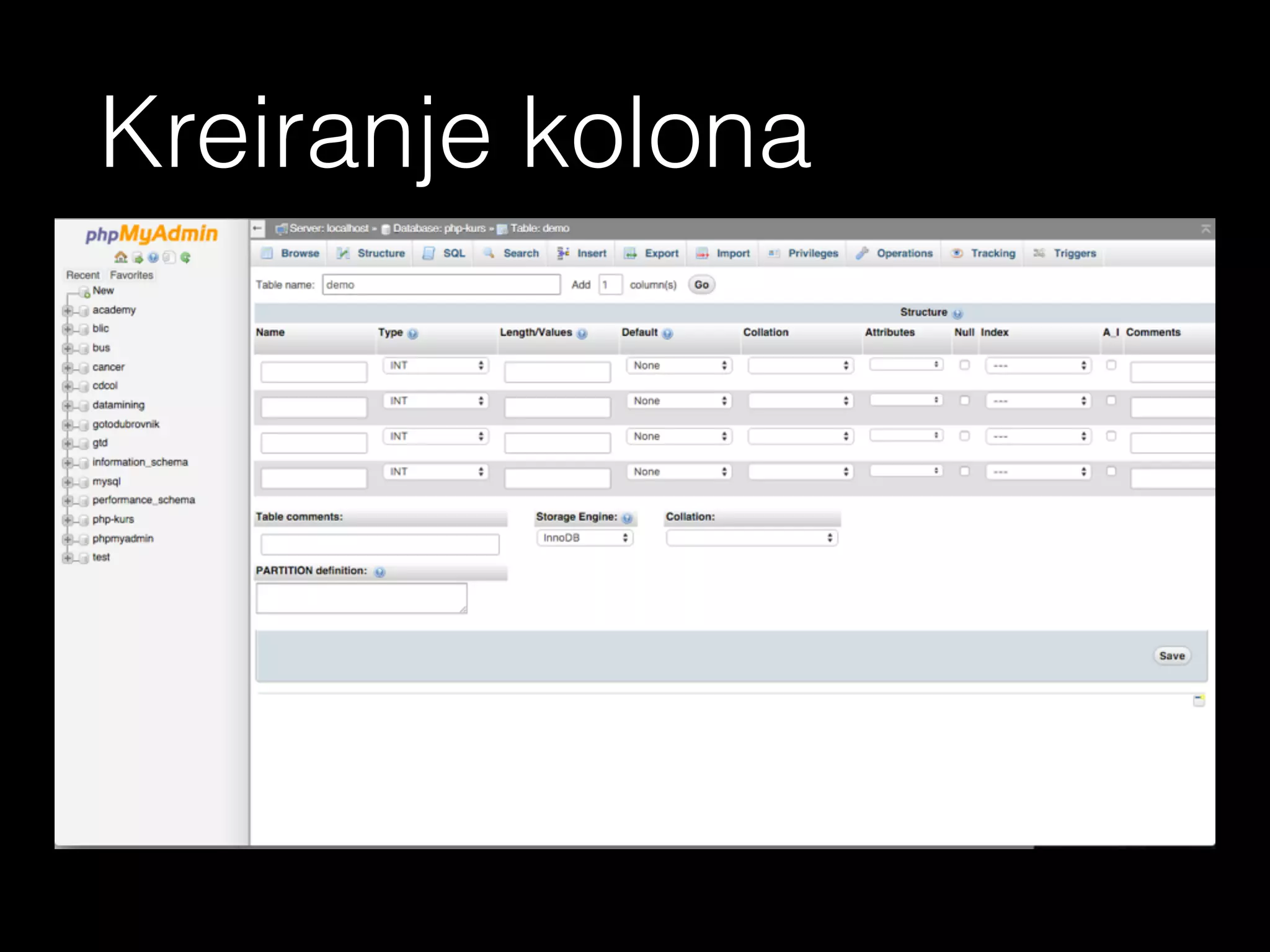 <?php echo ‘Select query’ ?>
# SELECT SVIH REDOVA I ATRIBUTA
SELECT * FROM table_name
# SELECT SPECIFICNIH ATRIBUTA I SVIH REDOVA
SELECT column_name1, column_name2 FROM table_name;
# SELECT SA USLOVOM
SELECT column_name1, column_name2 FROM table_name WHERE column_name1 =
value1;
 