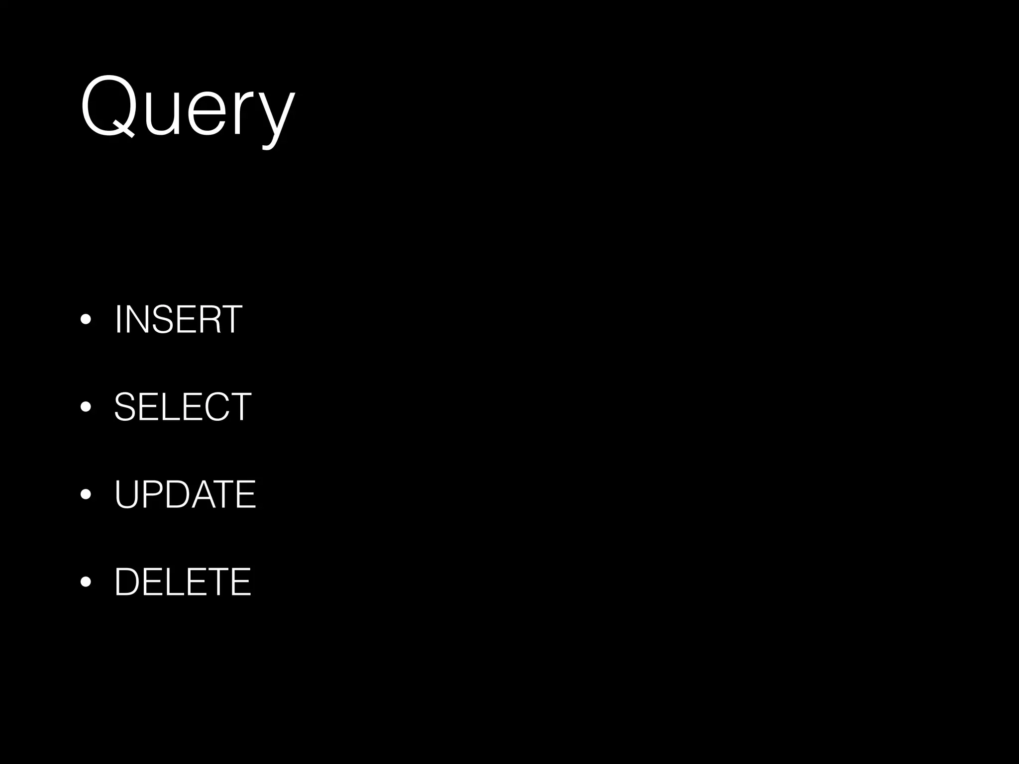 <?php echo ‘Insert query’ ?>
# PRIMJER UPDATE QUERY-a:
UPDATE table_name SET column1 = value1, column2 = value2 WHERE some_column =
some_value;
 