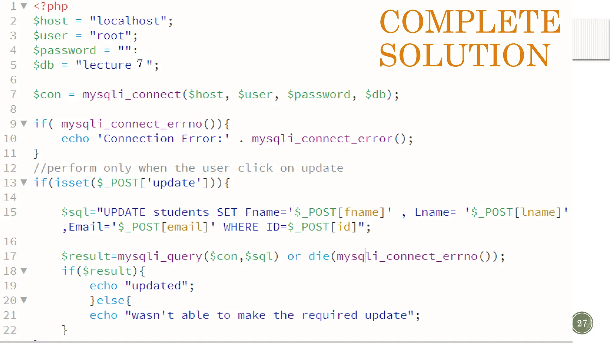 27 COMPLETE SOLUTION 7 