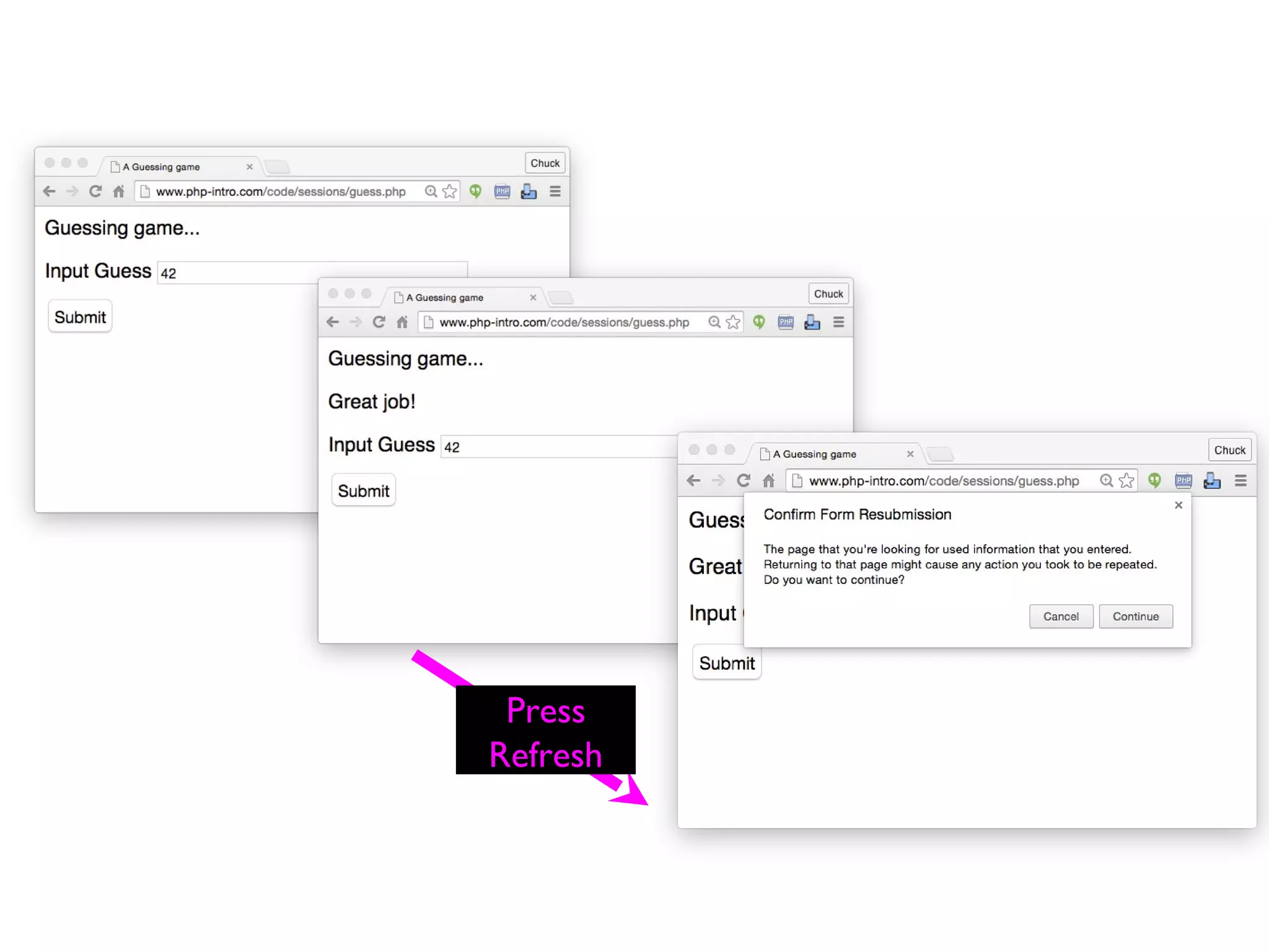 guess.php Press Refresh 