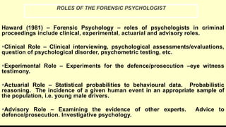 Example Forensic Reciprocal Roles Lecture 8 reports and giving evidence in court | PPTX
