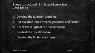 Questionnaire formation | PPT