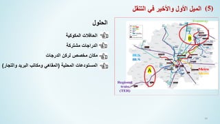 ‫التنقل‬ ‫في‬ ‫واألخير‬ ‫األول‬ ‫الميل‬
A
B
Regional
train
(TER)
BUS
BUS
Metro
Metro
Tramway
60
‫المكوكية‬ ‫الحافالت‬
‫مشتركة‬ ‫الدراجات‬
‫الدرجات‬ ‫لركن‬ ‫مخصص‬ ‫مكان‬
‫المحلية‬ ‫المستودعات‬
(
‫والتجار‬ ‫البريد‬ ‫ومكاتب‬ ‫المقاهي‬
)
‫الحلول‬
(5)
 