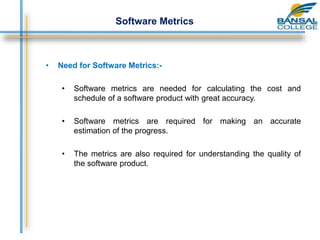 Lecture 8 (software Metrics) Unit 3.pptx