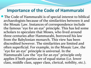 Lecture 8 the code of hammurabi | PPT