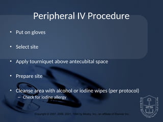 Iv In The Ac LECTURE 8 Vascular access Medication Administration | PPT
