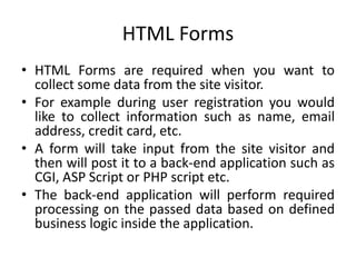 HTML Forms | PPT