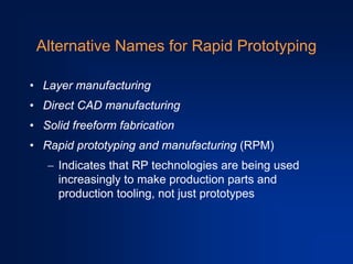 Lecture (SLS) RP Rapid Prototyping Method | PDF