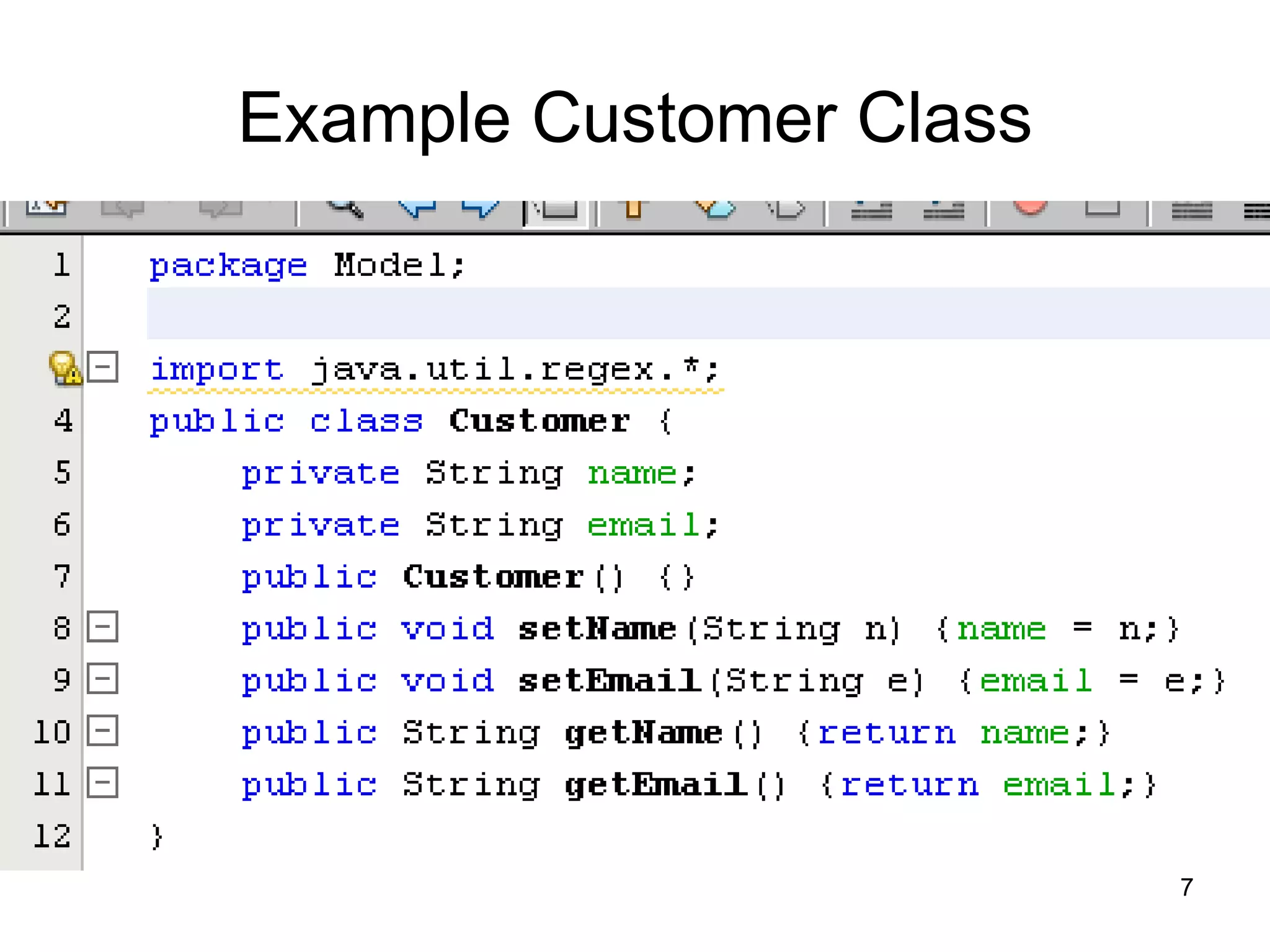 Example Customer Class 
