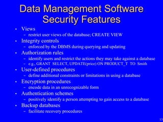 Data and database administration(database) | PPTX