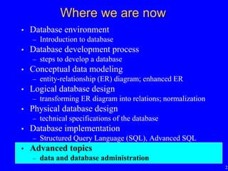 Data and database administration(database) | PPTX