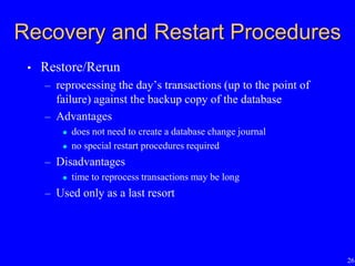 Database Reprocessing Data and database administration(database) | PPTX