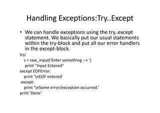 Python - Lecture 9 | PDF