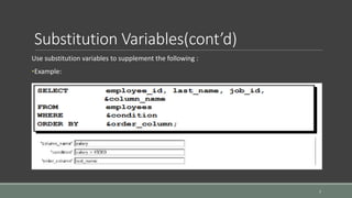 SQL Readable Outputs - Oracle SQL Fundamentals | PPT